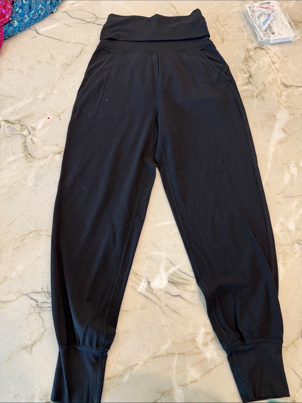 Black High-Waist Jogger Pants